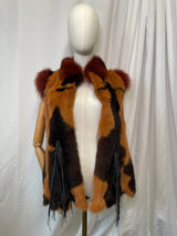 Vintage Multicolor Real Fur Vest