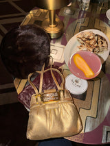 Rare Mini Gold Crystal Embellished Vintage Fendi