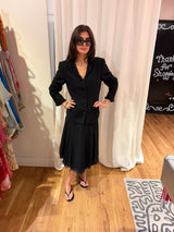 Louis Feraud black beaded blazer set TUV #1111