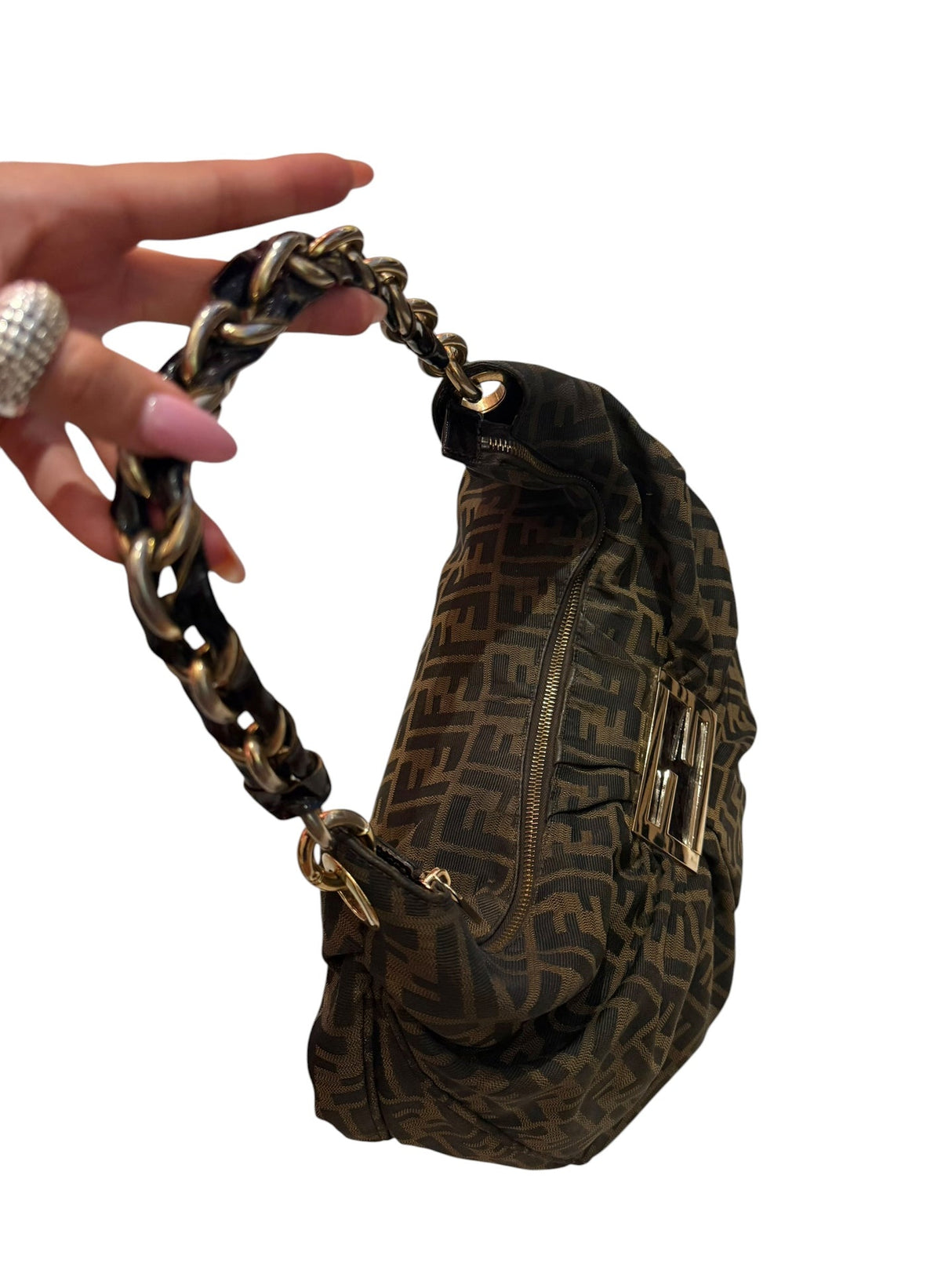 Fendi Mia zucca hobo bag