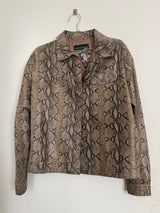 Harvé Benard brown snake print jacket