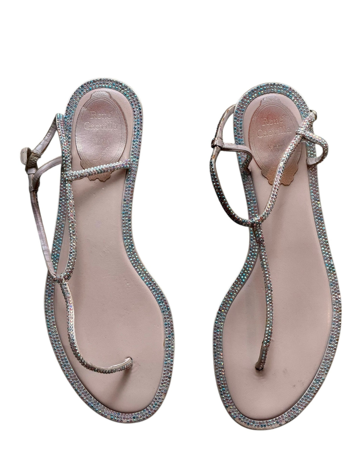 Rene Caovilla multicolor rhinestone sandals (37)
