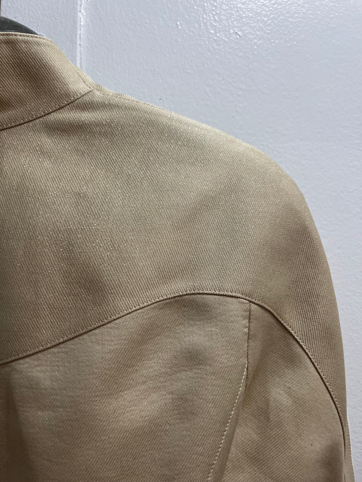 Vintage Thierry Mugler Gold Glitter Evening Jacket size medium