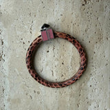 Fendi Resin Stingray Leather Bangle authentic 2015 Pink & silver & black 