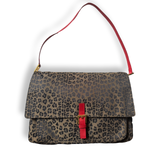 Fendi Vintage Leopard Messenger Bag