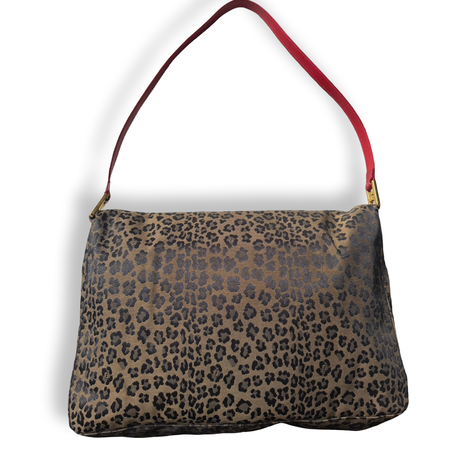 Fendi Vintage Leopard Messenger Bag
