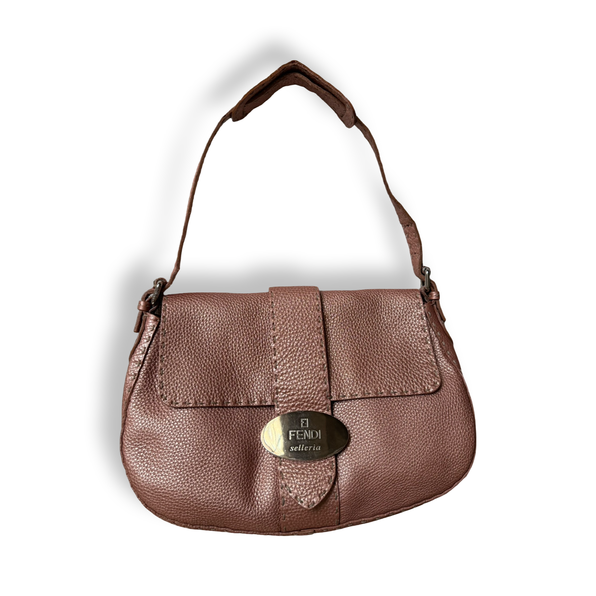 Fendi Vintage Selleria Metallic Baguette