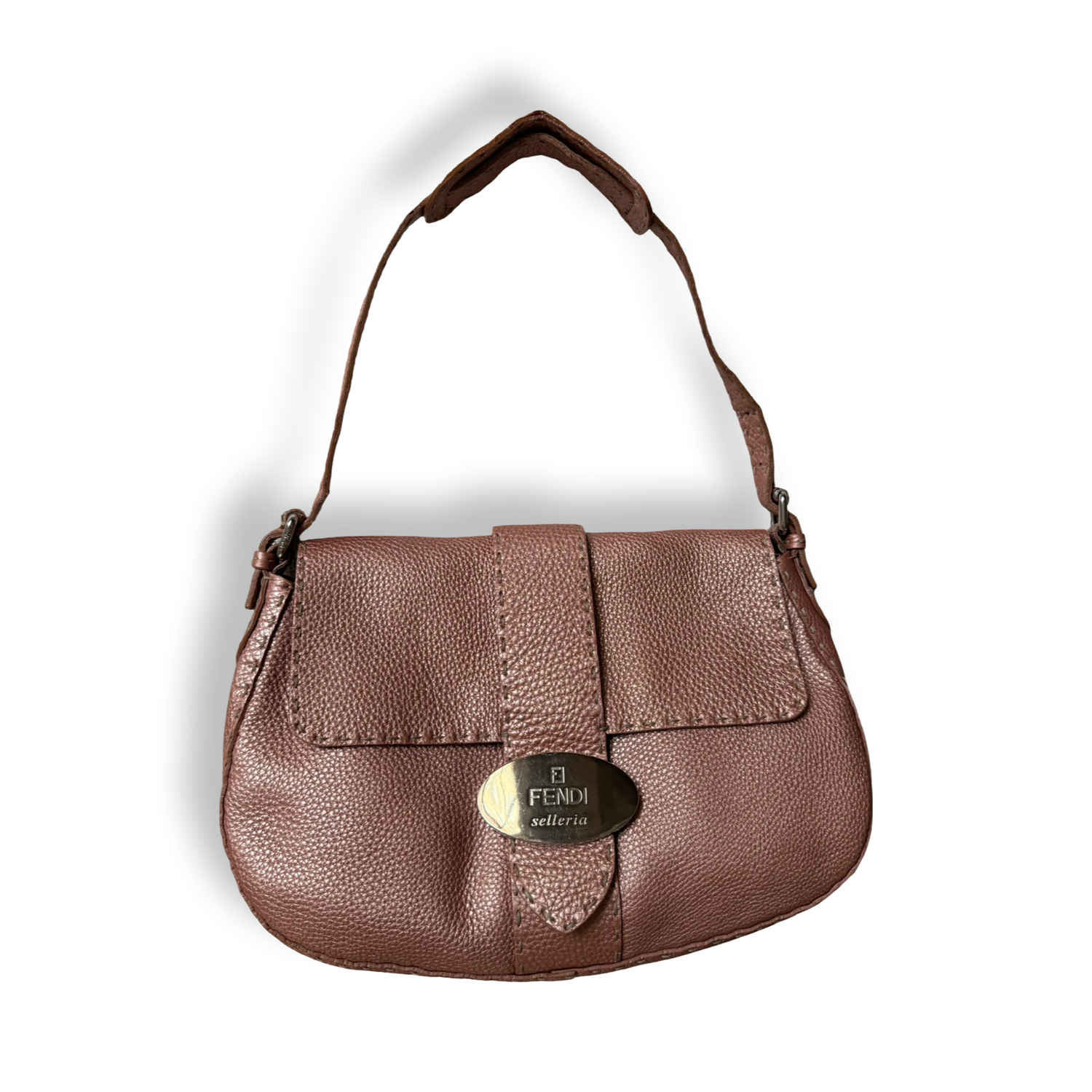 Fendi Vintage Selleria Metallic Baguette