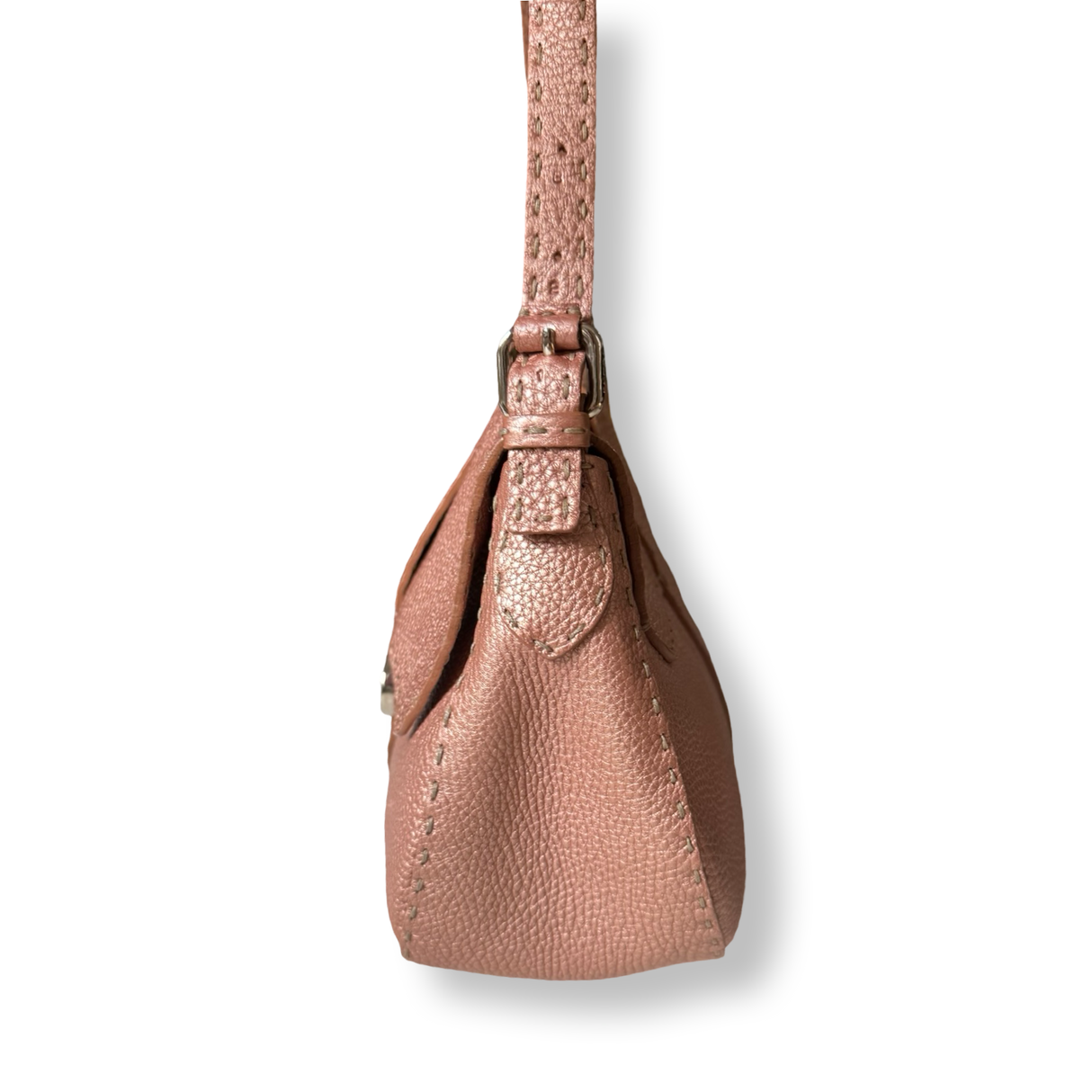 Fendi Vintage Selleria Metallic Baguette