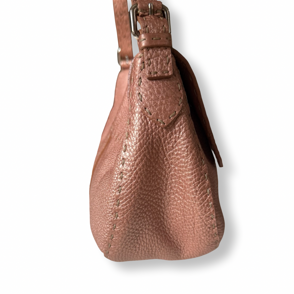Fendi Vintage Selleria Metallic Baguette