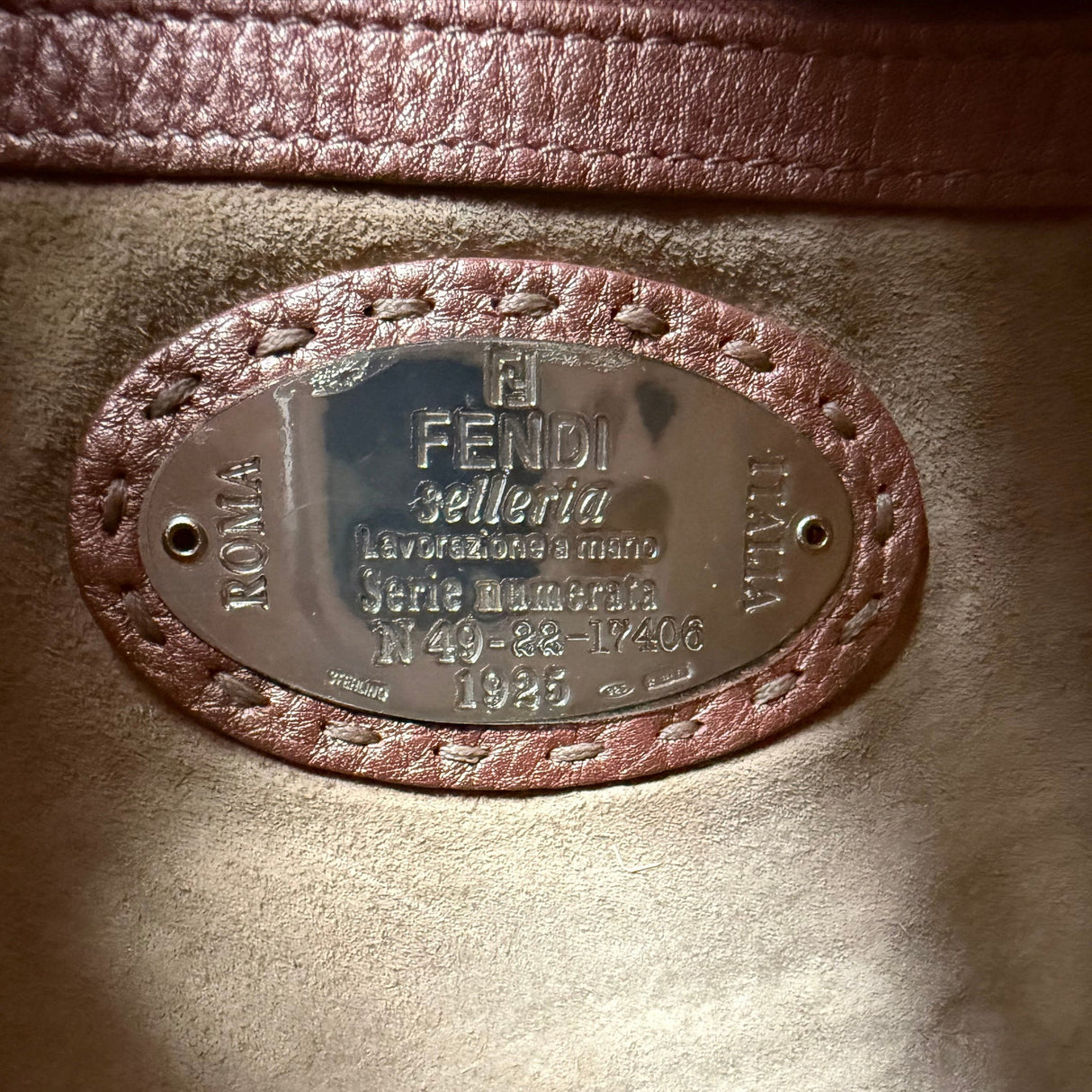 Fendi Vintage Selleria Metallic Baguette