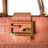 authentic Fendi baguette box bag orange zucchini ff pattern