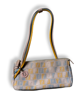 Fendi Vintage Multicolor Pastel Pochette Zucchino  authentic yellow blue pink beige