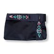 fendi vintage black satin evening clutch with blue pink and purple rhinestones authentic 2000s y2k 