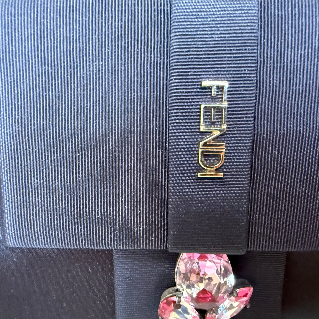 Fendi Satin Jeweled Clutch