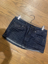 denim y2k mini skirt