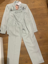 baby blue two piece suit