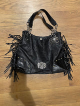 black fringe leather Kathy bag