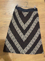 silk printed skirt