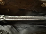 Gucci Black Vintage Bamboo handle Monogram Tote
