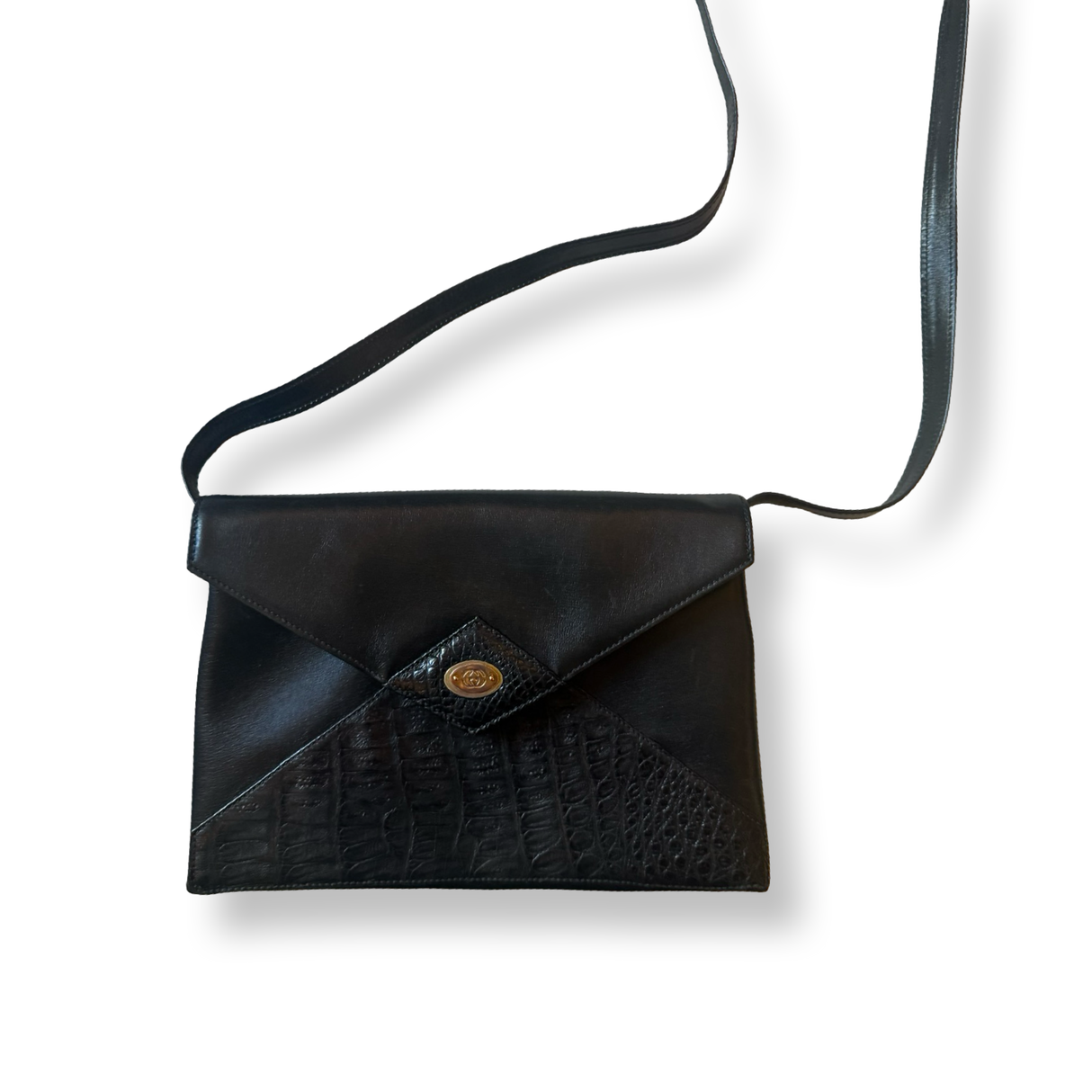 Gucci Vintage Croc Envelope Clutch
