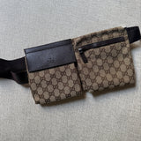 Gucci Vintage 2000s Signature Brown Waist Bag authentic sex and the city featured 
