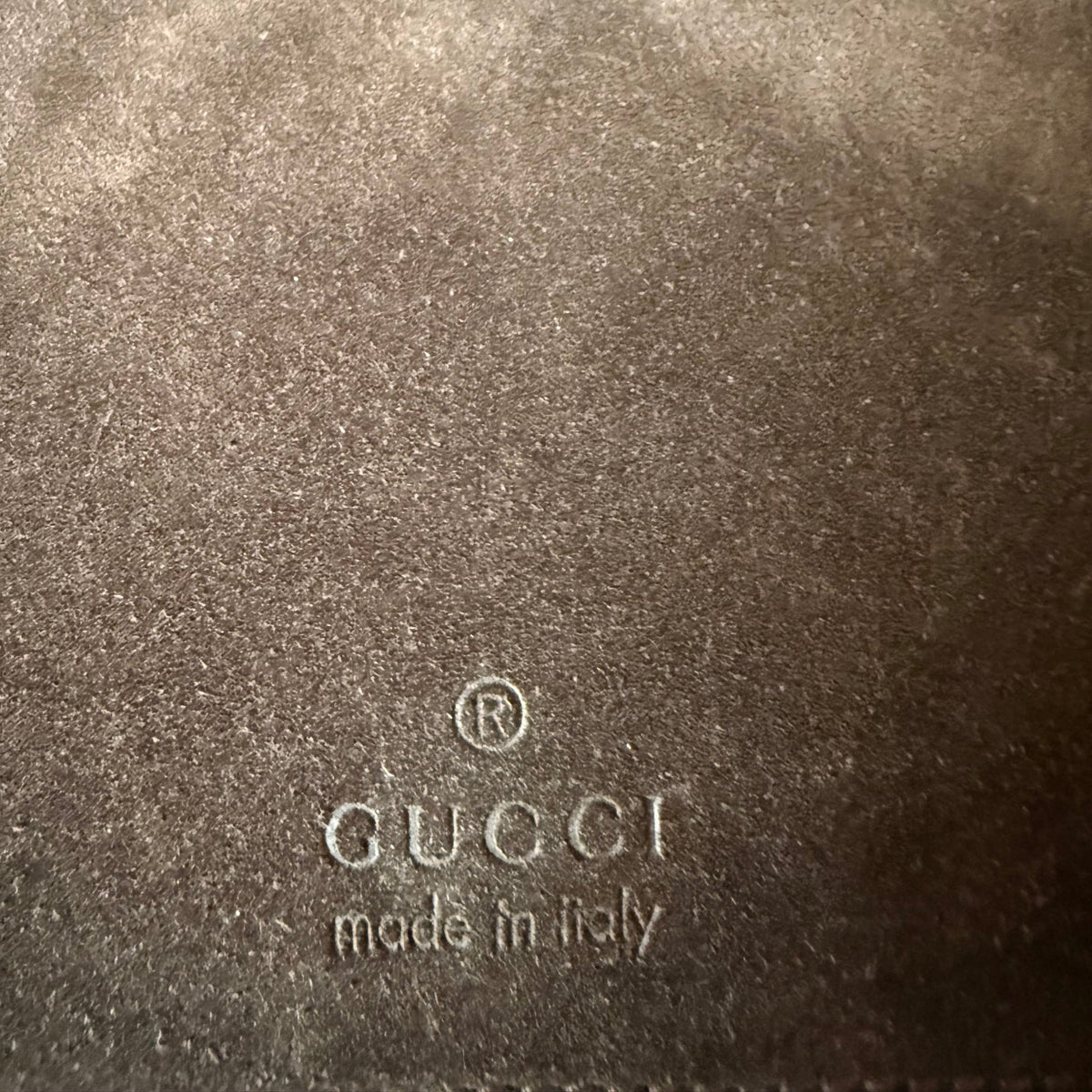 Gucci Vintage Suede Bamboo Flap Bag