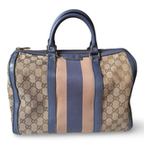 Gucci Web Boston Bag Medium Satchel