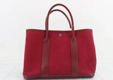 Hermès Garden Party Canvas Tote in Rouge H
