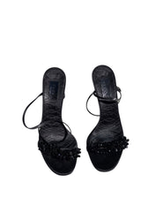 Gucci black heels with beaded jewels detail (38.5 C)