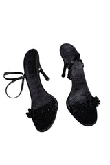 Gucci black heels with beaded jewels detail (38.5 C)
