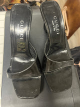 Gucci black leather heels