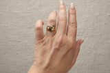 14K Gold and Sapphire Bypass Ring