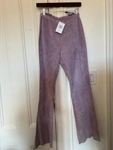 lavender suede pants
