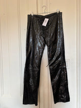 black leather pants