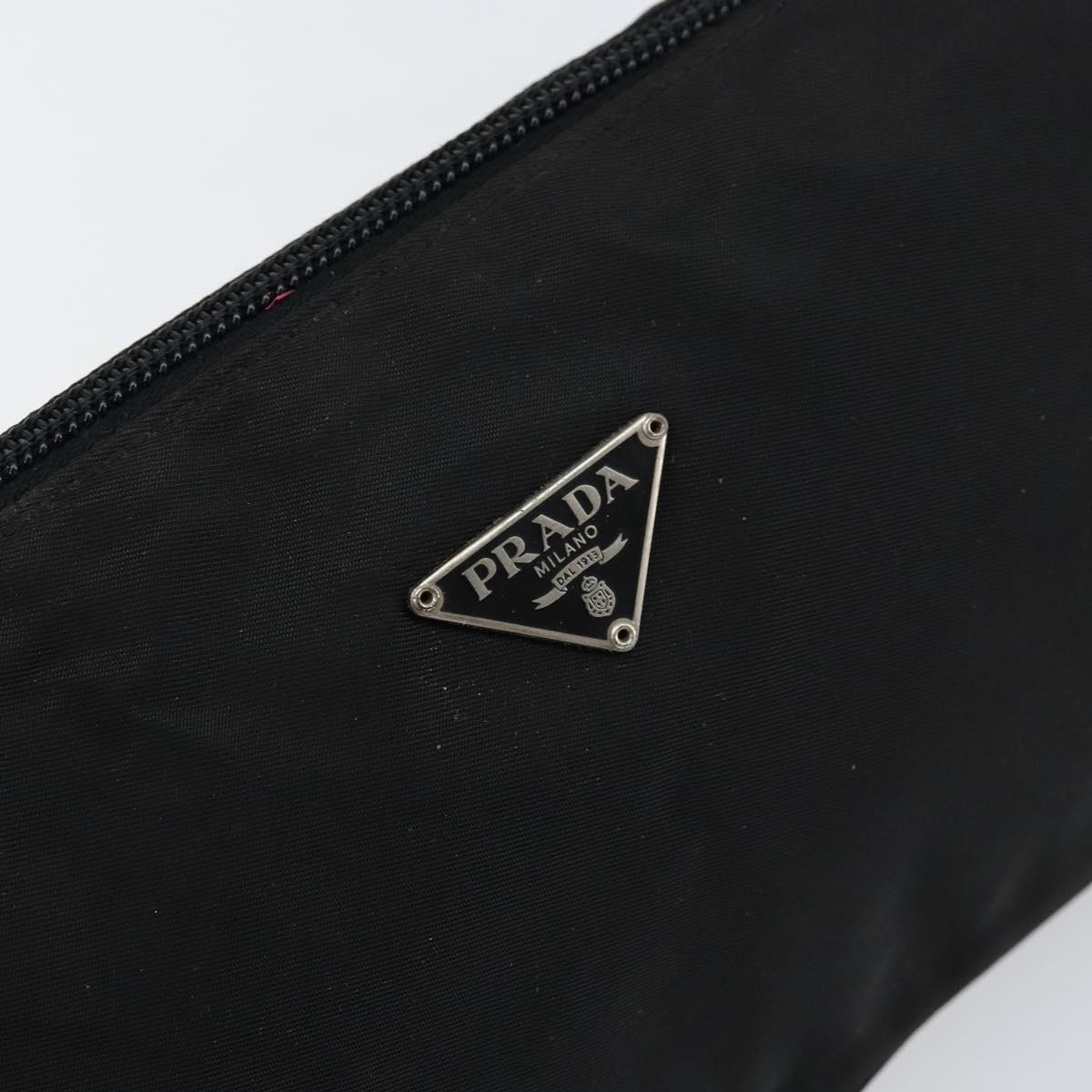 #60 Prada Accessory Nylon Black Silver