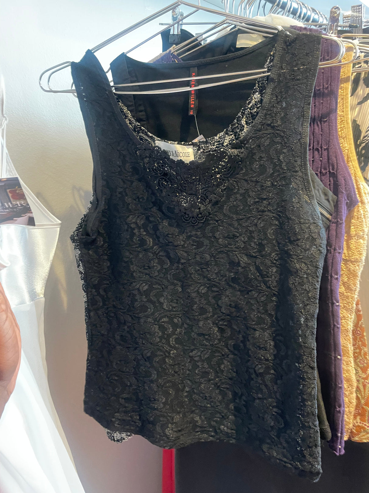 Black lace top
