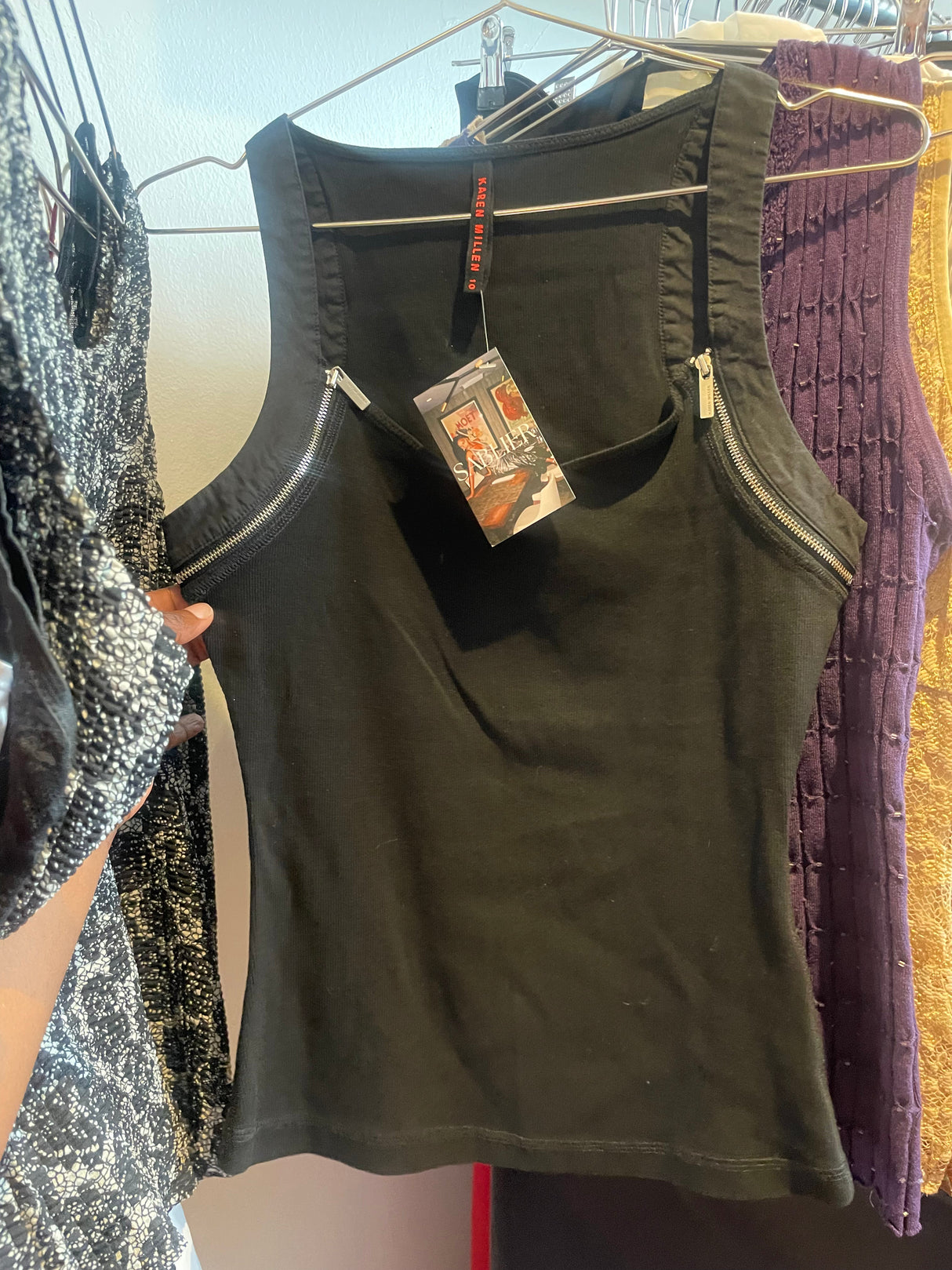 Black zipper top