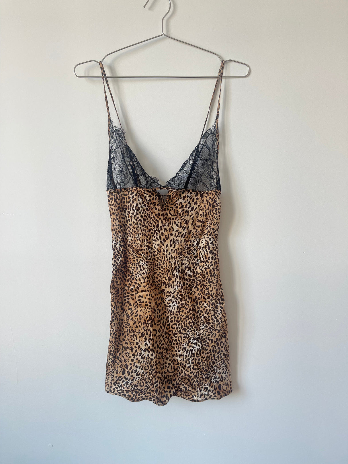 Silk cheetah print slip