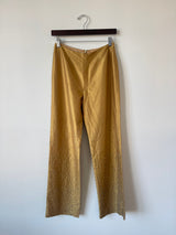 Gold beaded silk pants