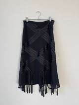 Black fringe skirt