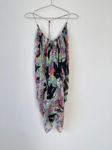 Multicolor silk top
