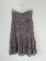 Grey crochet skirt