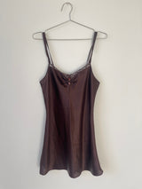 Brown slip dress