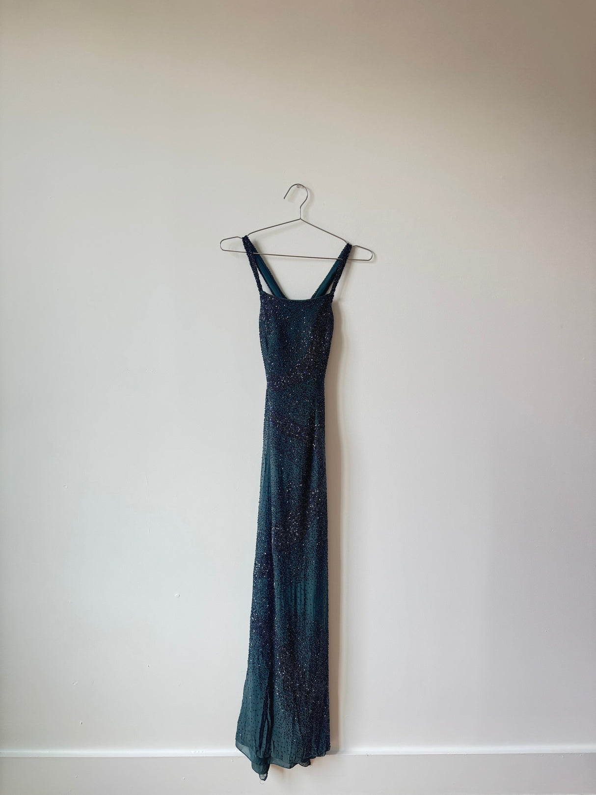 Grey beaded gown