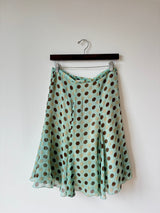 Teal polka dot skirt