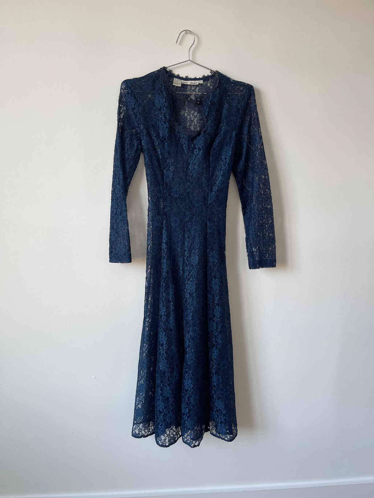 Blue lace maxi dress