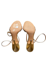 Giuseppe Zanotti rose gold heels with crystal embellished ring (6.5)