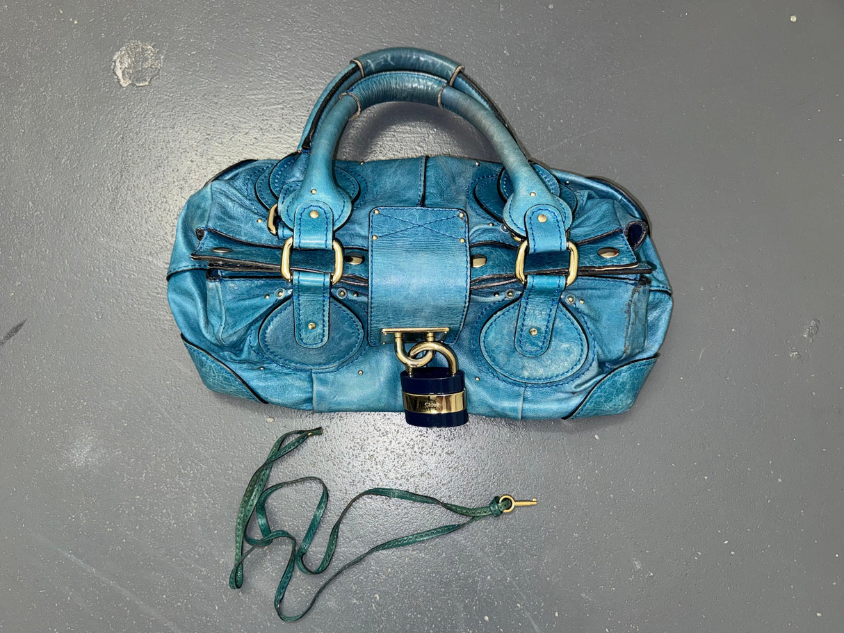 CHLOÉ Large Blue Paddington Bag