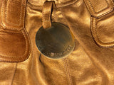 GUSTTO Bronze Metallic Leather Shoulder Bag